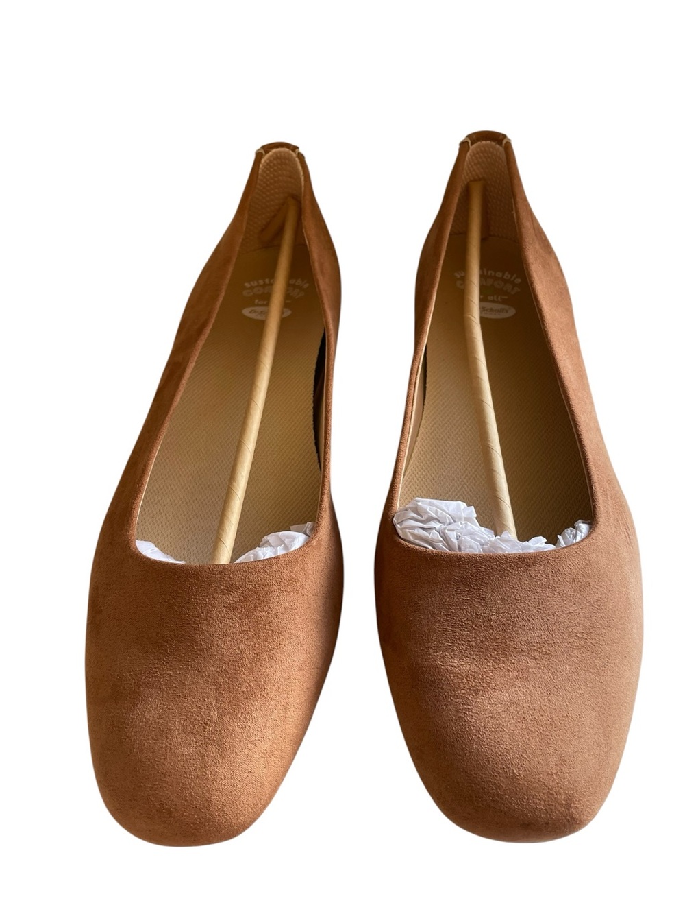 Dr. Scholl's Wexley Tan Leather Suede Flats Size 9 1/2 NEW